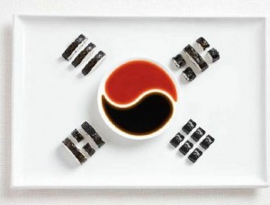 south-korea-flag-made-from-food